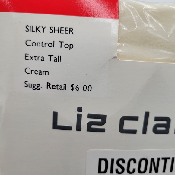 Liz Claiborne Silky Sheer Control Top Cream Extra Tall New in package - Picture 2 of 4